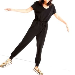 Madewell Drawstring Jumpsuit Black Medium